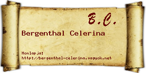 Bergenthal Celerina névjegykártya